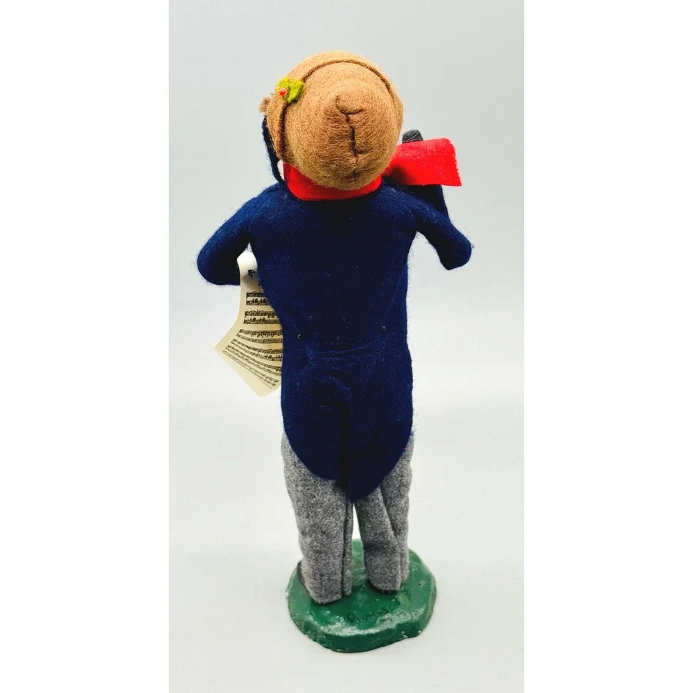 Byers Choice Caroler Figurine Singing Man With Sheet Music 1984 Bumpy Base